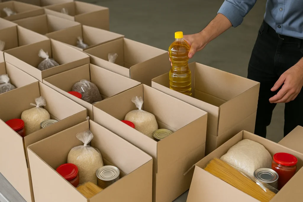 انواع بسته بندی ارزاق سازمانی